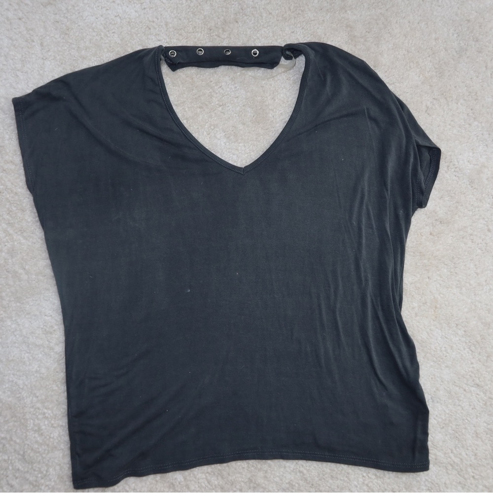 NWTs. Never wore Windsor XS choker neck oversized relaxed tee. Grey